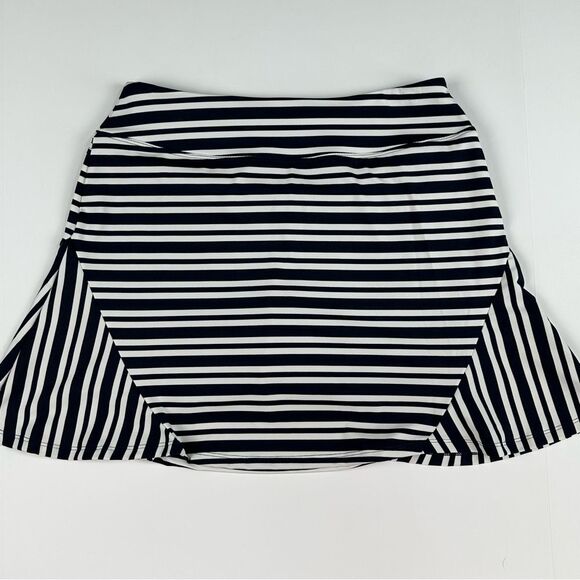 New Tommy Bahama Womens SZ S White Active Top Navy Stripe Skort 2pc Athletic Set - Picture 3 of 12